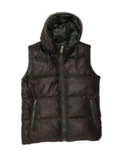 FRED MELLO Womens Hooded Padded Gilet UK 16 Large Black Polyester BX18