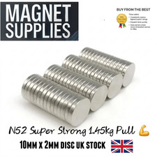 10mm x 2mm N52 Neodymium Disc