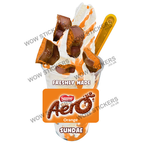 Aero orange ice - ice, sundae