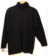 Escada by Margaretha Ley Black New Pure Wool High NeckEsPullover Jumper  16-20