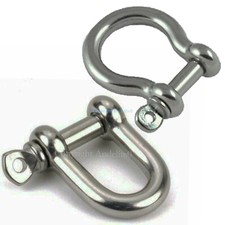 Dee and Bow Shackles 5mm 6mm 8mm 10mm 12mm D Shackle Galved Steel & Zinc Plated