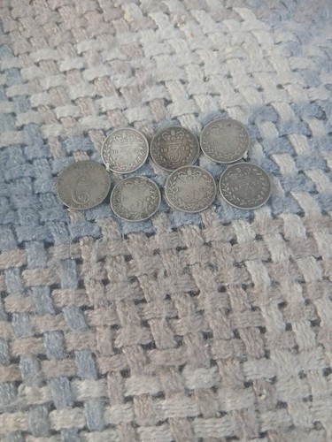 Old silver coins - old, mix