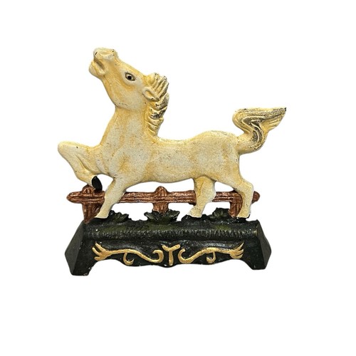 French cast iron horse - iron, door