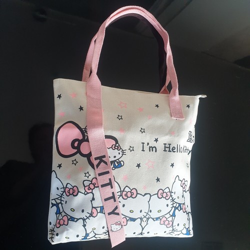 Hello kitty canvas tote bag - kitty,