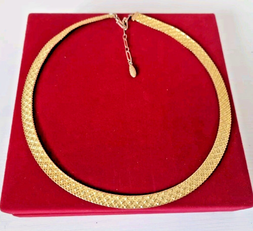 Vintage gold plated flat snake - flat,