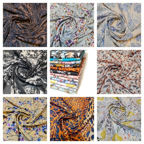 Floral crepe chiffon - crepe, fabric