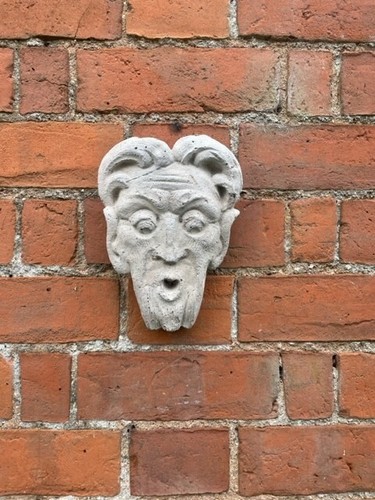 Concrete grotesque head - concrete,