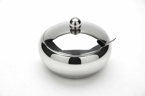 Stainless steel sugar bowl - sugar,