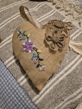 Handmade Rustic Heart Cushion