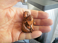 Hand Carved wood netsuke