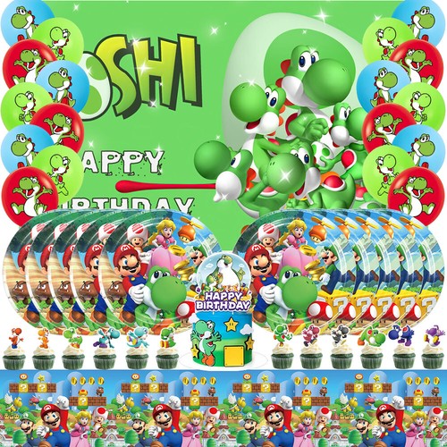 Yoshi party supplies - party, set