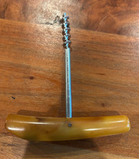Vintage Bakelite Faux Horn Corkscrew Wine Bottle Opener Mid-century MCM Barware