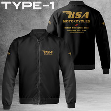 Bsa Motorcycles Logo Windproof Unisex Bomber Jacket Personalized