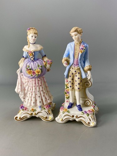 Coalport arcadian pair lady - coalport,