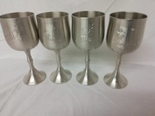 4 Vintage Lion City Pewter