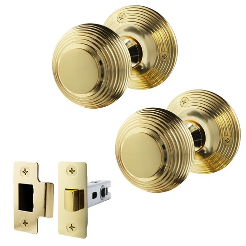 Beehive reeded polished brass - beehive,