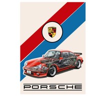 PORSCHE 911  Retro Look Metal Sign GARAGE BATHROOM KITCHEN A5 A4
