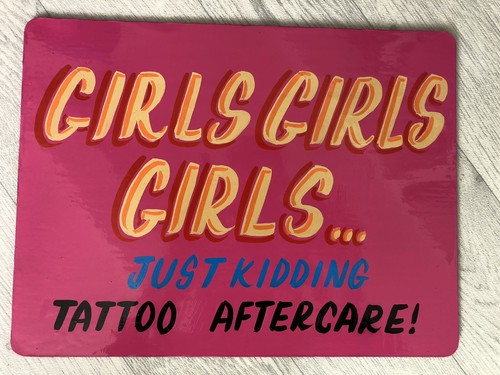 Hand painted humorous tattoo - painted,
