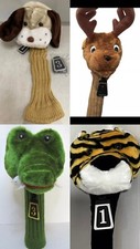 4 x Animal Golf Club Headcover - Wood Driver Head Cover Dog Tiger Croc Deer