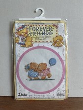 Vintage Unused Forever Friends Hugging Bears Anchor Cross Stitch Kit 20cm FRC05