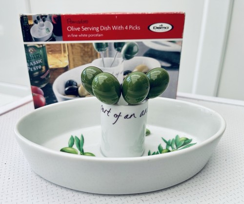 Ceramic olive dish - olive,