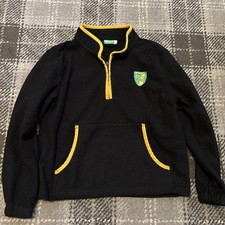 Norwich City 1/4 Zip Fleece Pullover Top Jacket 11-12 Years Kids Youths B10