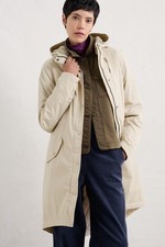 Seasalt Women's Regular Plant Hunter Waterproof Parka Coat Aran