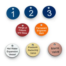 Plastic Laminate Valve Tags