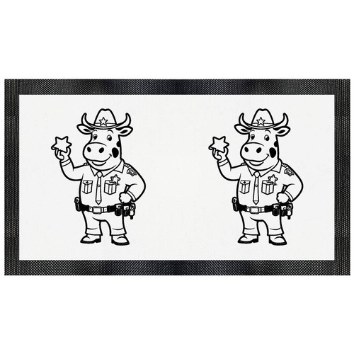 Cow sheriff pet feeding - 'cow,