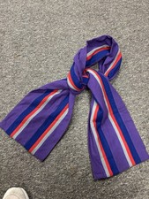 Vintage Mod Scooter College Scarf 1960s Purple Grey Blue Red Wool 