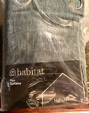 Habitat Blackout  Fully Lined Eyelet Curtains In Forest Green - Set Of 2