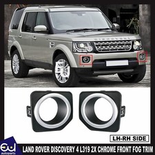 CHROME FRONT FOG LIGHT LAMP BEZEL COVER FOR LAND ROVER DISCOVERY 4 L319 2015-18