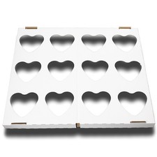 Tray For 12 Heart Shaped