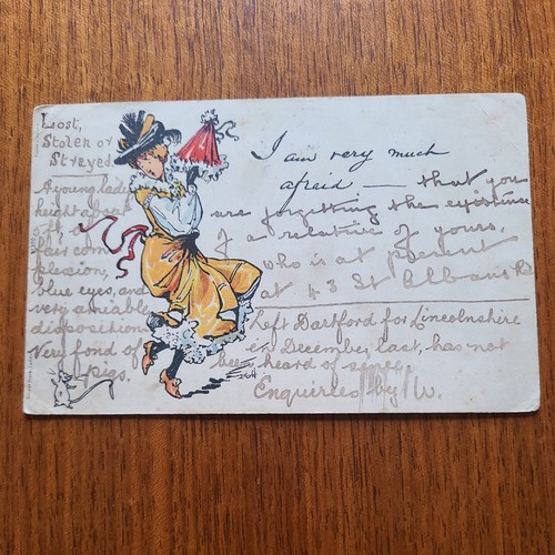 1907 edwardian comic postcard - 1907,