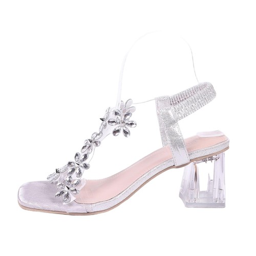 Womens rhinestone block heel - womens,