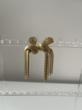 Vintage Sphinx Faux Gold Clip On Earrings