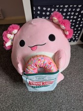 Snackles Abbie The Axolotl Krispy Kreme 20cm Plush Zuru pink donut soft toy 