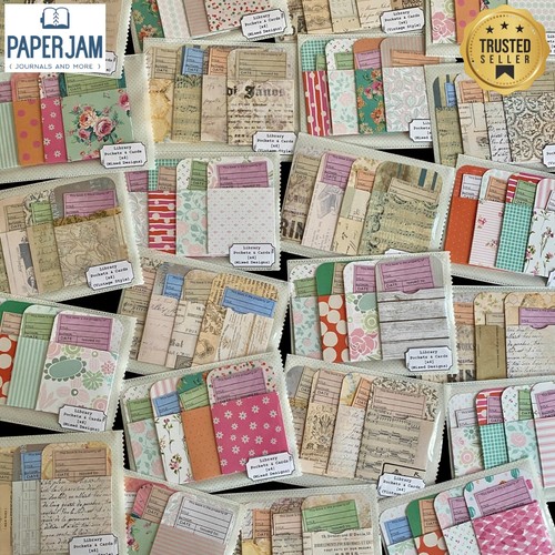 Handmade library pockets - 4,