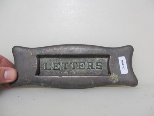 Victorian brass letterbox - victorian,