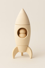 Wooden Rocket Toy with Peg