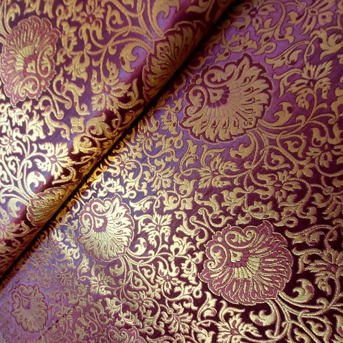 Brocade ornamental floral gold - brocade,