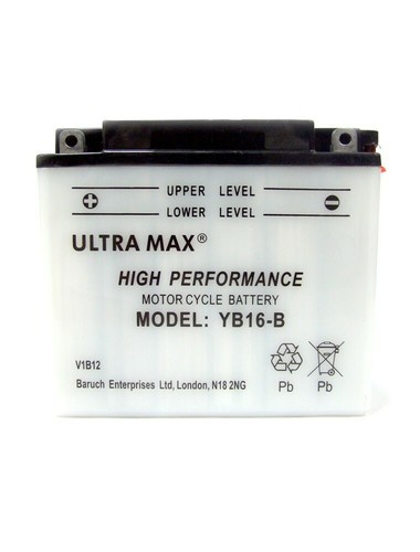 Ultramax yb16 battery harley - ultramax, yb16-b
