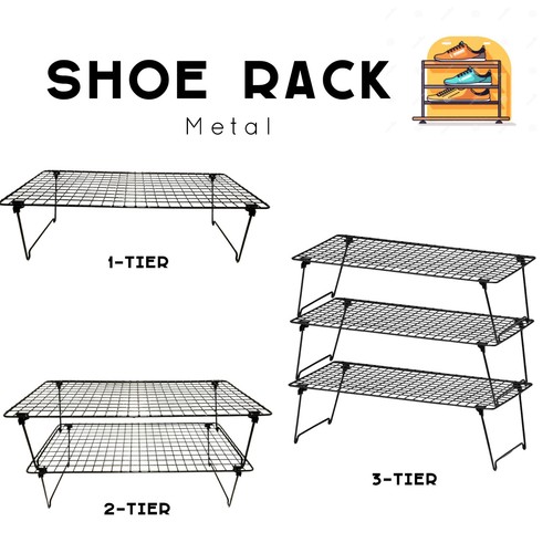 Metal shoe rack stand - shoe, 2