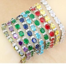 925 Tennis Bracelet Oval Shape