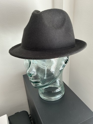 Men plain black trilby - men’s,