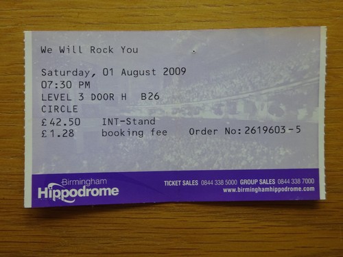 Will rock you - we, ticket