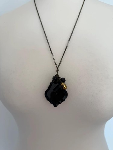 Black y2k vintage beaded - black,