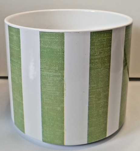 Ceramic candy striped - ceramic, green