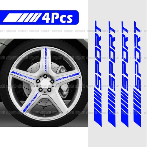 Blue sport logo strip car - 4x,