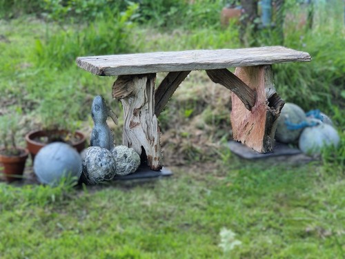 Driftwood garden seat rustic - driftwood,